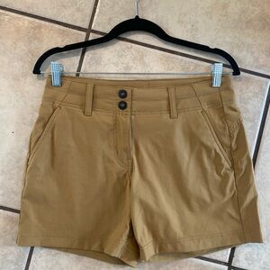 PrAna Khaki “Halle II” Shorts Size 6